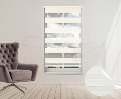 Zebra Stor Geniş Plise Krem