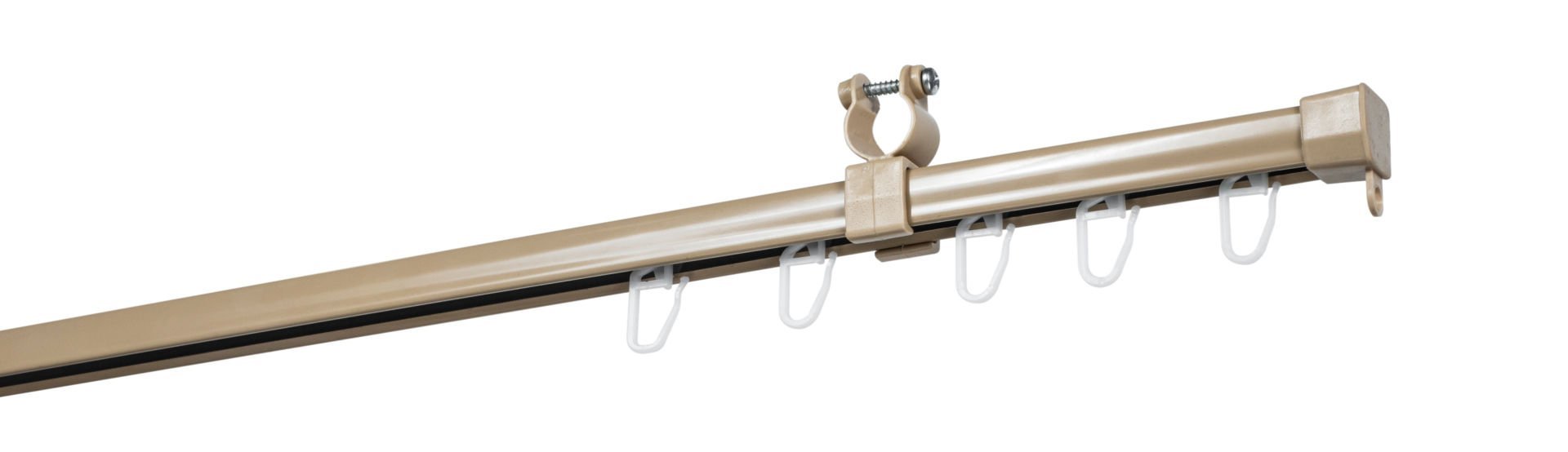 U Biçimli Rustik Perde Rayı Bej